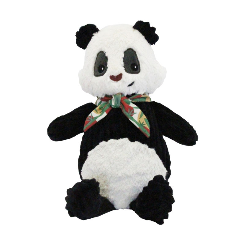 Les déglingos rototos panda peluche simply blanc noir 23 cm 